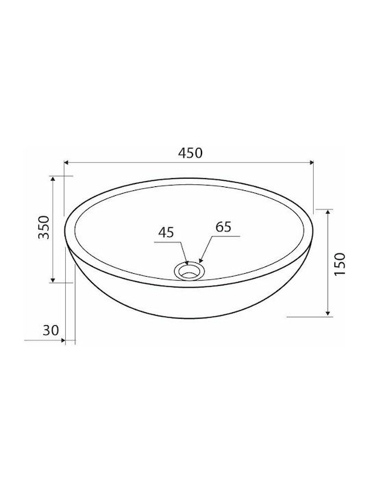 Karag Leonor Vessel Sink Stone 45x35x15cm Soph Cream