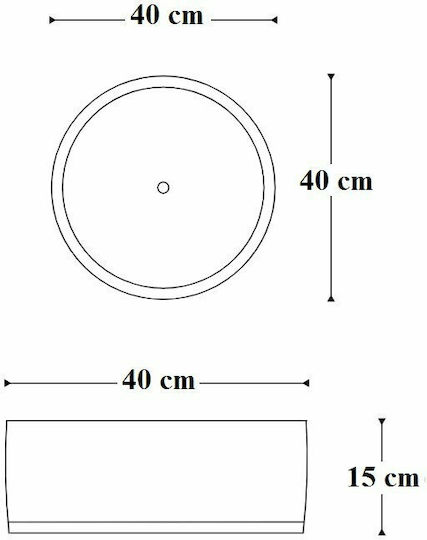 S19 Solid Surface Επικαθήμενος Νιπτήρας από Συνθετικό Υλικό 40x40cm Λευκός