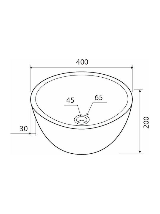 Karag Leyla LEYLA-NR Vessel Sink Stone 40x40x20cm Black