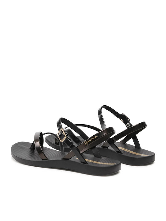 Fashion Sand VIII Σαγιονάρες σε στυλ Πέδιλα σε Μαύρο Χρώμα