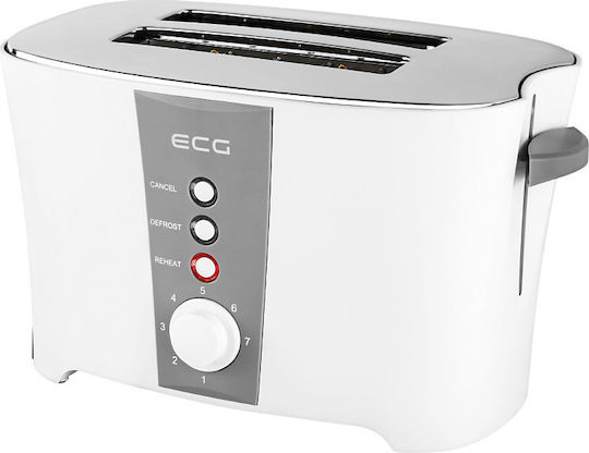 ECG Φρυγανιέρα 2 Θέσεων 800W Λευκή