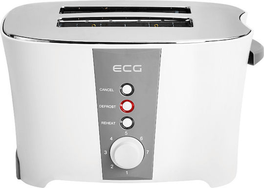 ECG Φρυγανιέρα 2 Θέσεων 800W Λευκή