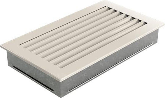 Kratki Rectangular Fireplace Air Shutter Beige 30x17cm