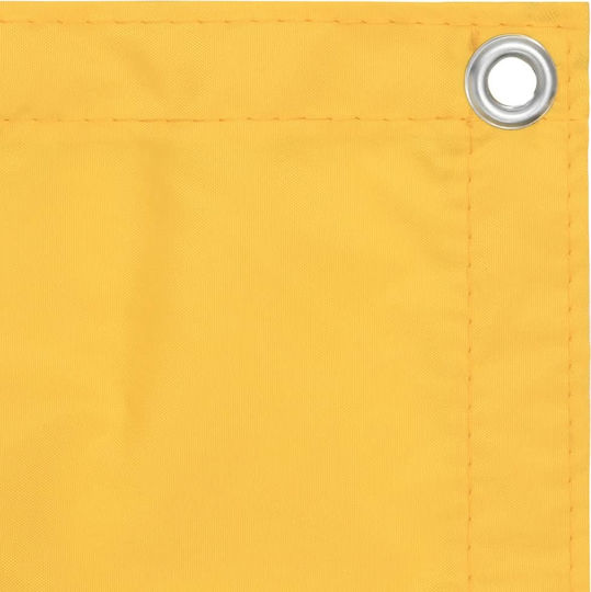 vidaXL Rectangular Shade Divider Yellow in Roll With Hoop & with PU Coating 0.75x3m made of Oxford fabric