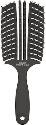 Sibel Proflex Brush Hair for Detangling Black