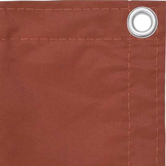 vidaXL Rectangular Shade Divider Red in Roll With Hoop & with PU Coating 0.75x3m made of Oxford fabric