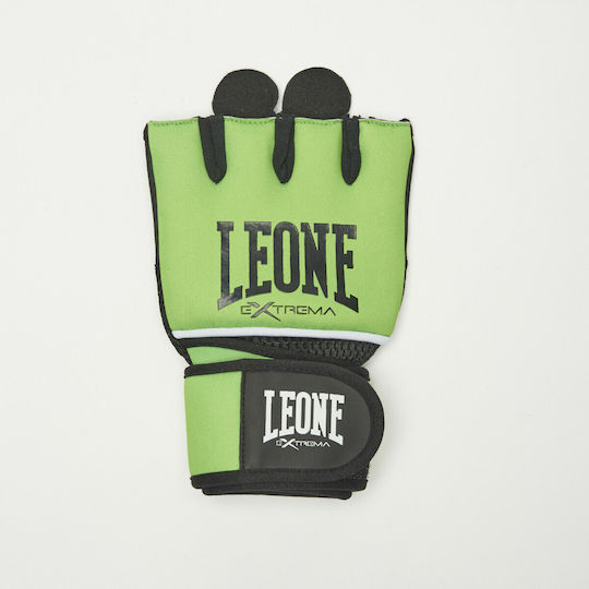 Leone Basic Fitness Boxing Gloves made of Synthetic Leather for Bag Green