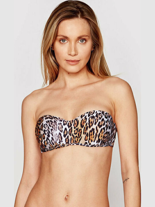 Fără bretele Top bikini Animal Print