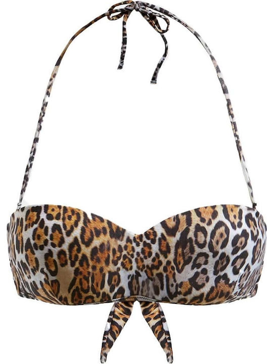 Fără bretele Top bikini Animal Print
