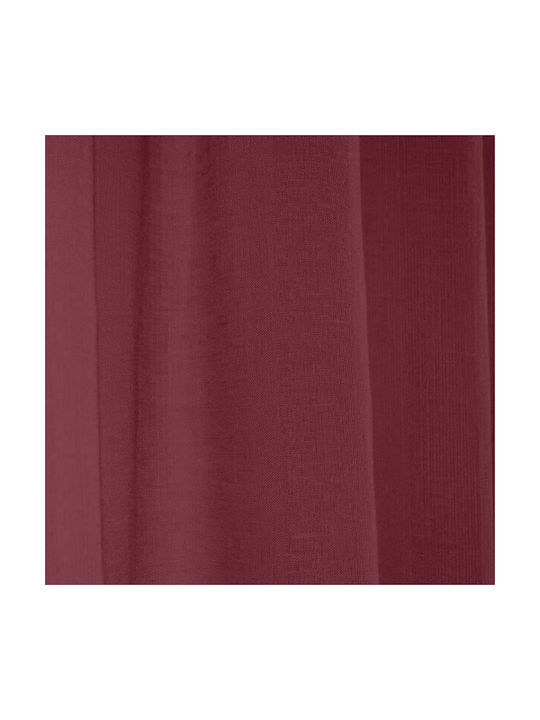 Lino Home Curtain with Pencil Pleat Line 402 Wine 300x295cm