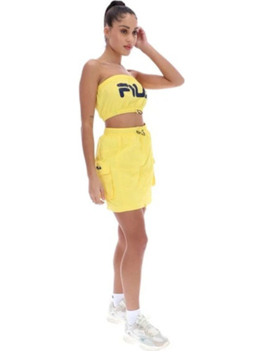 Farfalia Utility Women's Skirt-Shorts High-waisted Yellow