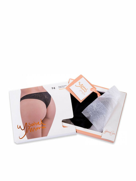 Women's Brazil Seamless with Lace Black