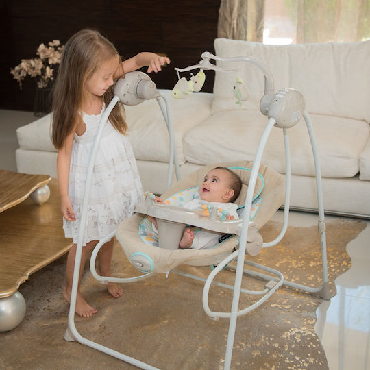 Lorelli Elektrisch Baby Relax Schaukel Tango mit Musik und Vibration String Stars für Kind bis 12kg