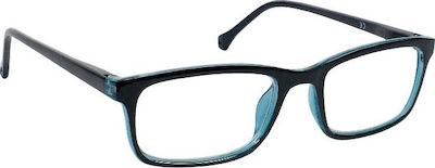 Eyelead E143 Men's Reading Glasses +3.00 Black/Blue E143 E 143