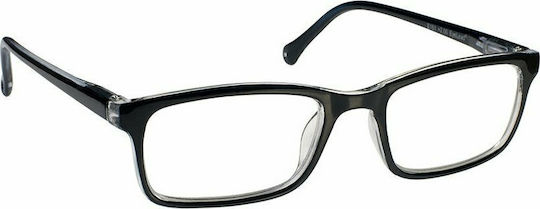 Eyelead E151 Men's Reading Glasses +3.50 Black Ε 151