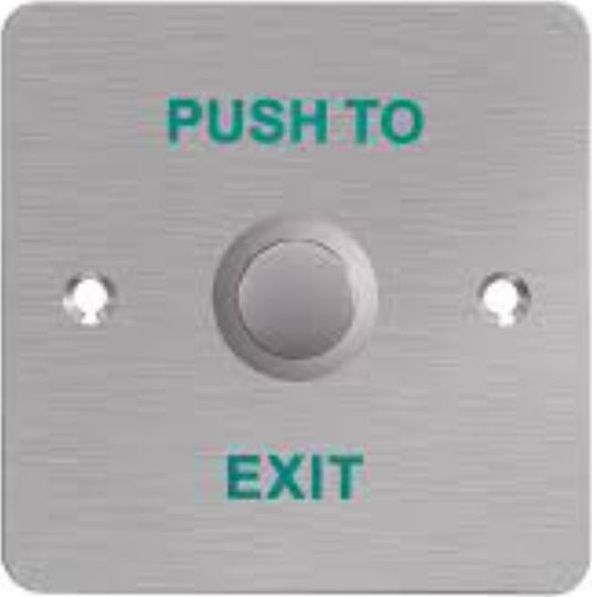 Hikvision DS-K7P01 Complete Wall Push Exit Button with Frame Silver