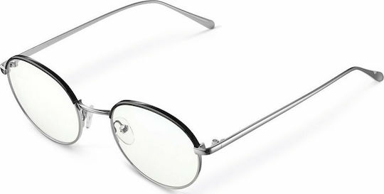 Meller Yuda Metallic Blue Light Blocking Glasses in Argintiu Color