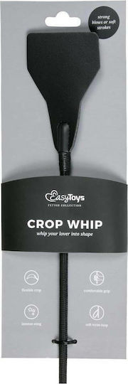 Easytoys Leather Whip Paddle in Schwarz Farbe