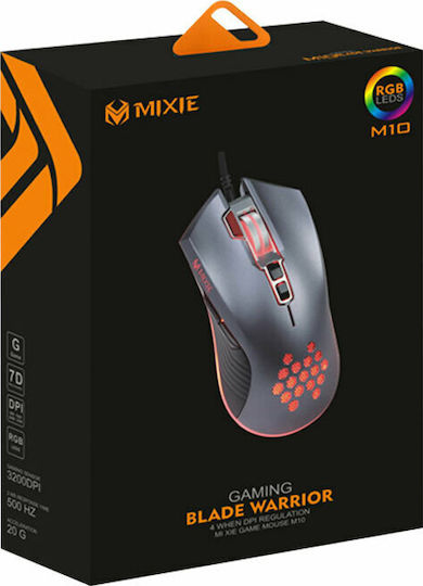 Mixie M10 RGB Геймърска Мишка 4800 DPI Сив