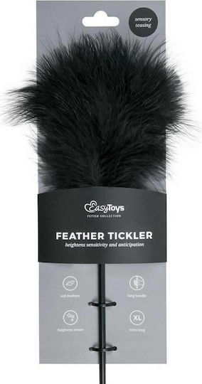 Easytoys Long Feather Tickler Feather for Tickling in Black Color