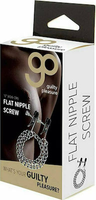 Guilty Pleasure Flat Nipple Screw Nipple Clamps Cleme pentru Sfârcuri în Culoarea Argint 389028