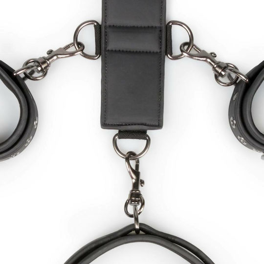 Easytoys Neck and Wrist Restraint Neck & Limb Restraint Set in Black Color