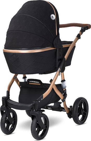 Lorelli Rimini Premium Бебешка количка 3 в 1 Черни звезди