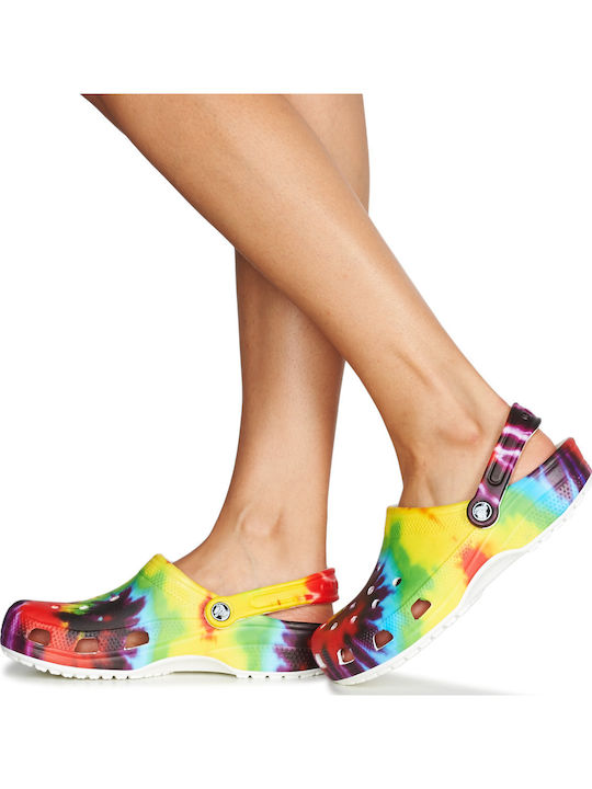 Crocs Classic Tie Dye Graphic Damen Holzschuhe