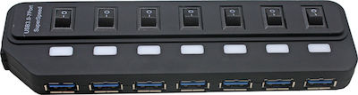 USB 3.0 7 Port Hub with USB-A Connection