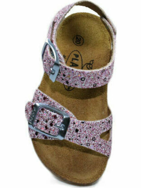 Kinder Sandalen Poxy Anatomisch Glitter Brush Rose