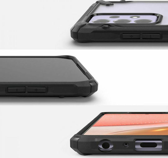 Ringke Fusion-X Back Cover Πλαστικό / Σιλικόνης με Λουράκι Μαύρο (Galaxy A72)