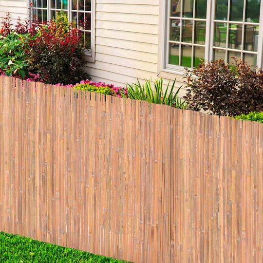 vidaXL Bamboo Fencing with Half Reed 70x1000cm 312294 vidaXL Bamboo Fencing with Half Reed 70x1000cm 312294