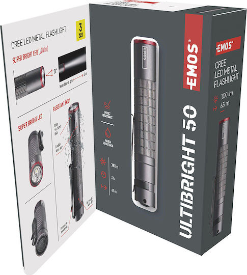 Emos Φακός LED IP65 με Μέγιστη Φωτεινότητα 100lm Ultibright 50