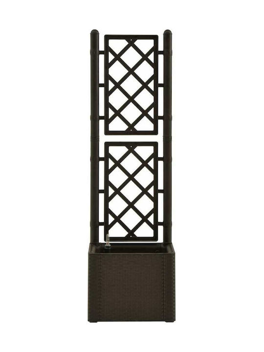 vidaXL Self-watering Planter Box Plastic Brown 43cm.