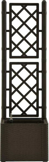 vidaXL Self-watering Planter Box Plastic Brown 43cm.