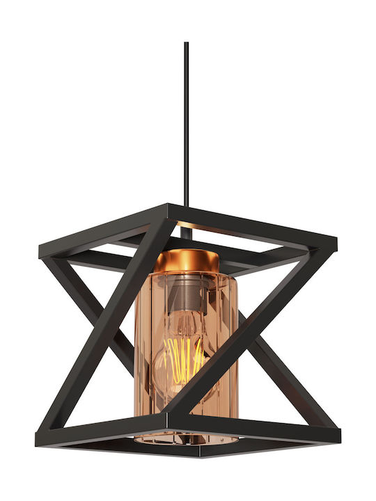 Alphab2b Pendant Light Black with Socket E27 20x20x70cm