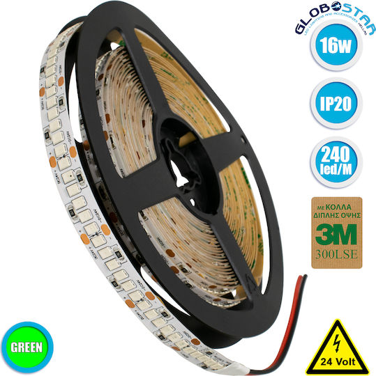 GloboStar LED-Streifen 24V Grün Licht 5m Typ SMD2835
