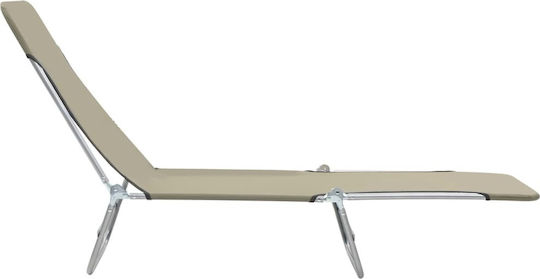 vidaXL Foldable Steel Beach Sunbeds Brown 182x56x24.5cm 2pcs