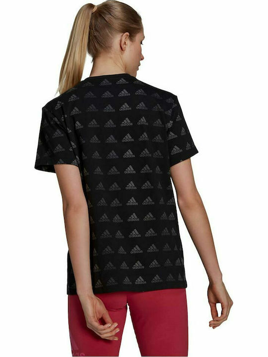 Adidas Γυναικείο Αθλητικό T-shirt Μαύρο