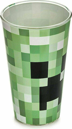 Paladone Minecraft Creeper Ποτήρι από Γυαλί Πράσινο 450ml PP6729MCF