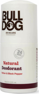 Bulldog Skincare Natural Deodorant Black Pepper & Vetiver 24h Roll-On 75ml