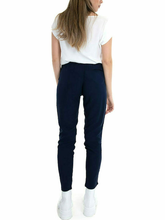 Only Women's Fabric Trousers in Regular Fit Navy Blue