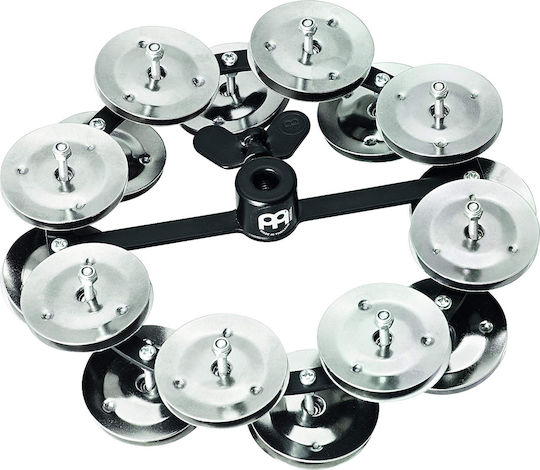 Meinl Headliner Series Schwarz Metallisch Hi-Hat Tamburin mit doppelter Reihe von Zils