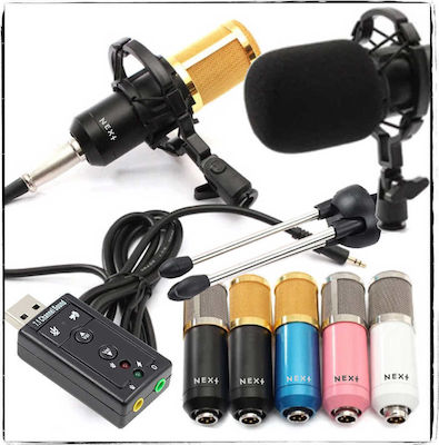 Next Condenser (Large Diaphragm) XLR Microphone Kit Shock Mounted/Clip On Mounting in Blue Color