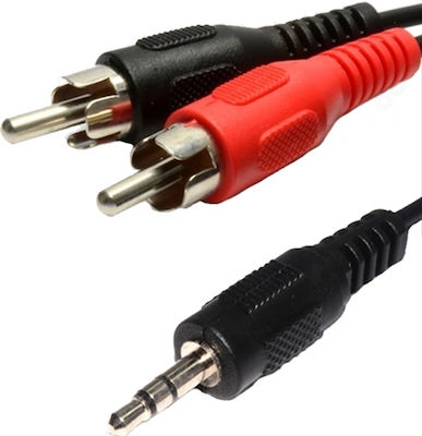 3.5mm male - RCA male Cable Black 1.5m (30183A)