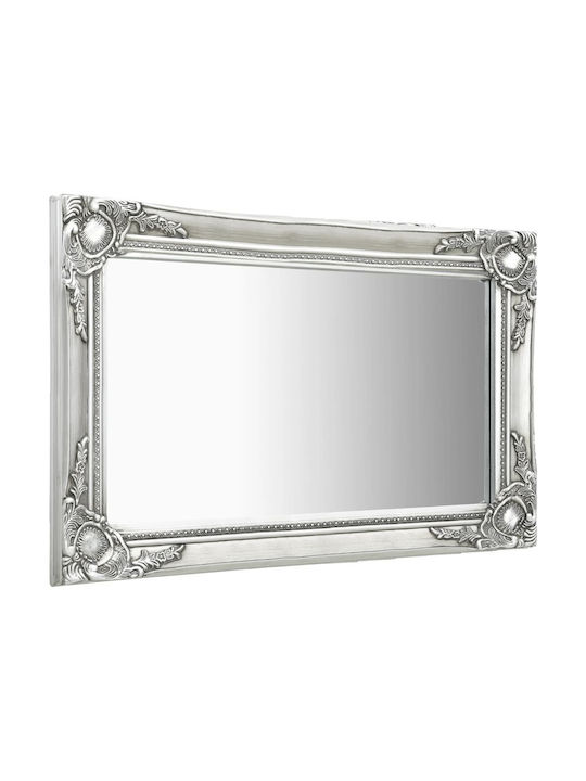 vidaXL Wall Mirror with Silver Wooden Frame 40x60cm 1pcs