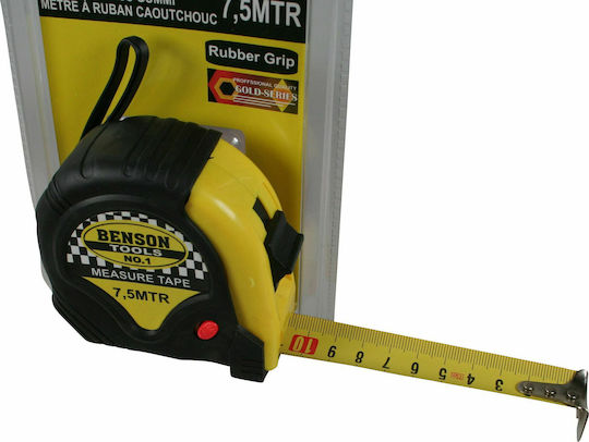 Benson No.1 Banda de măsurat cu resetare automată 25mm x 7.5m