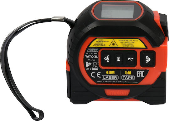 Yato Tape Measure with Auto-Rewind 19mm x 5m με Laser