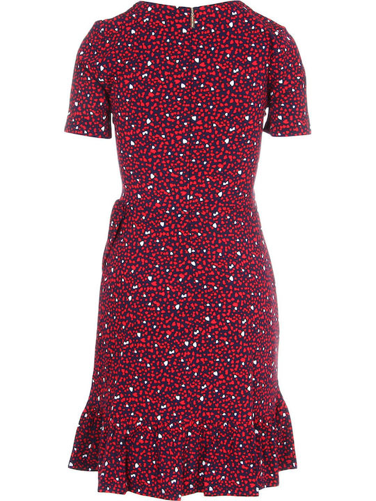 Καλοκαιρινό Midi Φόρεμα Κρουαζέ Blue / Red
