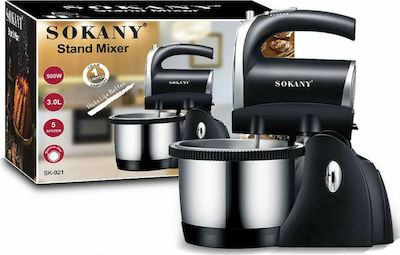 Sokany SK-921 Mixer with Inox Container 3lt 500W Black